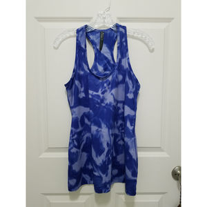 Luka Women's Active Wear Racer Back Splashed Cobalt Blue Size M